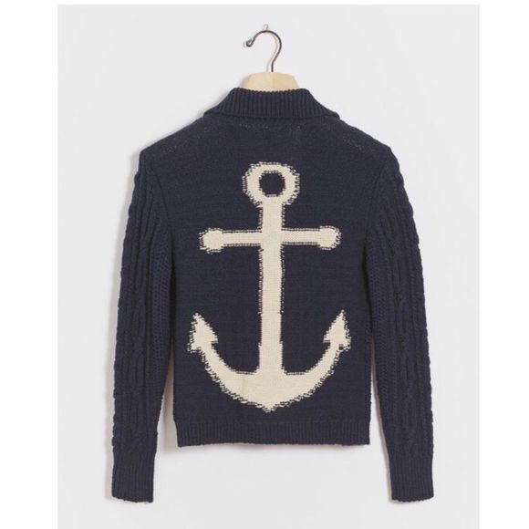 Anchors Away! Cableknit Cardigan NWT S - Picture 8 of 14